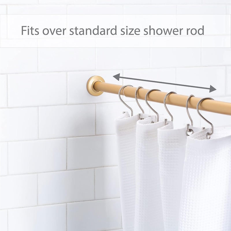 Bath Bliss 12 Pack S-Hook Shower Curtain Rings | Bathroom | Metal S Shaped Hooks | Easy Glide | Easy to Install | Hang Mugs, Pans, Towels | Satin - Image 3